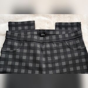 Sanctuary Women's Grey & Black Checker Pull-on Pant